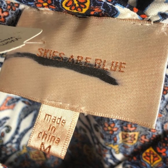 Skies Are Blue Top Sleeveless Floral Print Size Medium - Picture 7 of 8